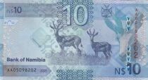 Namibie 10 Namibia Dollars - Dr Sam Nujoma - Springbok - 2025 - Polymer - Série AA