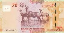 Namibie 20 dollars - Sam Nujoma - Armoiries de la Namibie - 2022 - Série E58