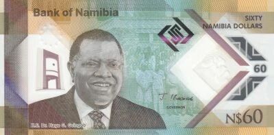 Namibie 60 Dollars - Dr. Hage Gottfried Geingob - Polymer - 2025 - S�rie HGG