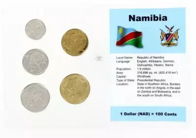 Namibie Blister 5 monnaies NAMIBIE (5 cents � 5 dollars)