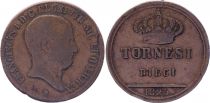 Naples et Sicile 10 Tornesi Francis I des Deux Siciles (1825-1830) - TB+ - KM.293