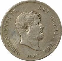 Naples et Sicile Ferdinand II - 120 Grana Argent - 1857 Naples