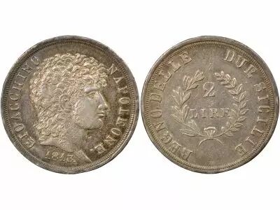 Naples Kingdom of Naples, Joaquim Murat - 2 Silver Lire - 1813 Naples