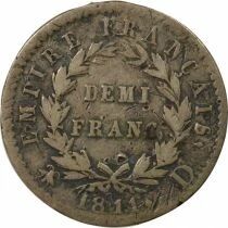 Napoleon I - 1/2 Silver Franc, Empire - 1811 D Lyon