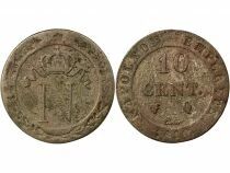 Napoleon I - 10 Centimes, with Crowned N - 1810 I Q Perpignan
