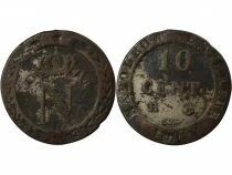 Napoleon I - 10 Centimes with Crowned N - 1809 H La Rochelle