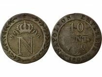 Napoleon I - 10 Centimes with Crowned N - 1809 Q Perpignan