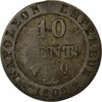 Napoleon I - 10 Centimes with Crowned N - 1809 Q Perpignan