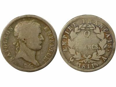 Napoleon I - 2 Silver Francs, Empire - 1811 A Paris