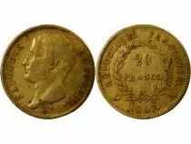 Napoleon I - 20 Gold Francs, Bare Head, Gregorian Calendar - 1807 A Paris