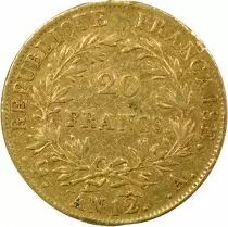 Napoleon I - 20 Gold Francs, Intermediate Bust - Year 12 A Paris