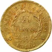 Napoleon I - 20 Gold Francs, Laureate Head, Empire - 1810 A Paris