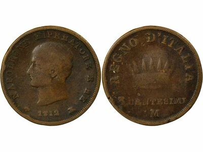 Napoleon I - 3 Centisimi - 1812 M Milan