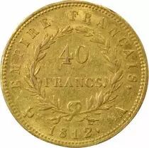Napoleon I - 40 Gold Francs, Laureate Head, Empire - 1812 A Paris