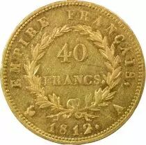 Napoleon I - 40 Gold Francs, Laureate Head, Empire - 1812 A Paris