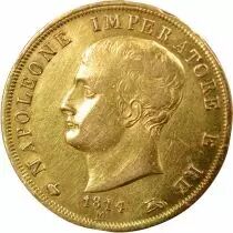 Napoleon I - 40 Gold Lire - 1814 M Milan