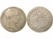 Napoleon I - 5 Silver Francs, Bare Head, Greg. Cal. - 1807 L Bayonne