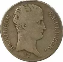 Napoleon I - 5 Silver Francs, Bare Head, Greg. Calendar - 1807 L Bayonne