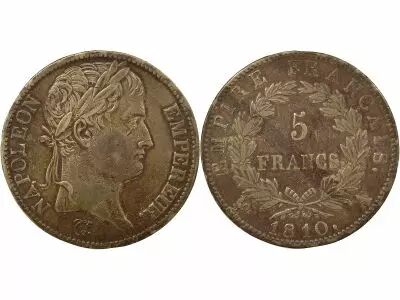 Napoleon I - 5 Silver Francs, Empire - 1810 A Paris