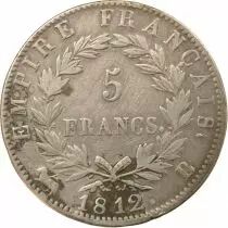 Napoleon I - 5 Silver Francs, Empire - 1812 B Rouen