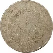 Napoleon I - 5 Silver Francs, Hundred Days - 1815 A Paris