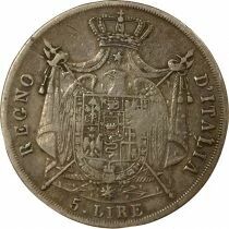 Napoleon I - 5 Silver Lire - 1812 M Milan