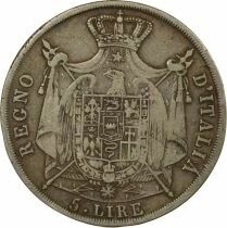Napoleon I - 5 Silver Lire - 1813 M Milan