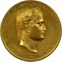 Napoleon I - Gilded Copper Medal, Return of the Ashes - (1844)