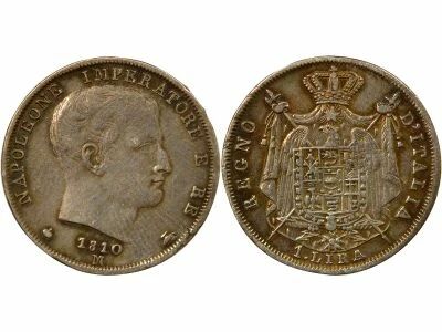 Napoleon I - Silver Lira - 1810 M Milan
