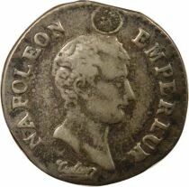 Napoleon I - Silver Quater Franc, Revolutionary Cal. - Year 13 T Nantes Pierced