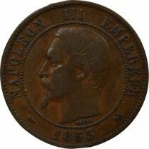 Napoleon III - 10 Centimes, Bare Head - 1853 B Rouen