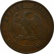 Napoleon III - 10 Centimes, Bare Head - 1853 B Rouen