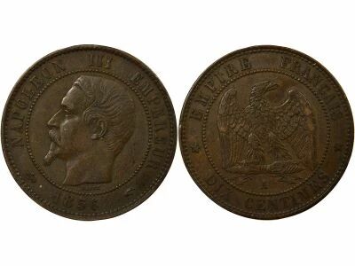 Napoleon III - 10 Centimes, Bare Head - 1856 A Paris