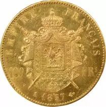 Napoleon III - 100 Gold Francs, Bare Head - 1857 A Paris