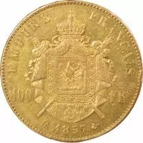 Napoleon III - 100 Gold Francs, Bare Head - 1857 A Paris