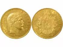 Napoleon III - 100 Gold Francs, Laureate Head - 1867 BB Strasbourg