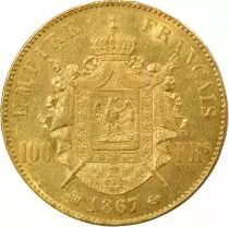 Napoleon III - 100 Gold Francs, Laureate Head - 1867 BB Strasbourg