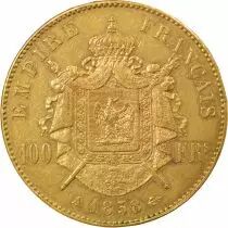 Napoleon III - 100 Gold Francs, Laureate Head - 1867 BB Strasbourg