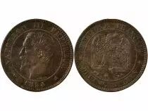 Napoleon III - 2 Centimes, Bare Head - 1854 K Bordeaux