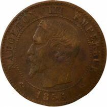 Napoleon III - 2 Centimes, Bare Head - 1856 B Rouen