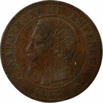 Napoleon III - 2 Centimes, Bare Head - 1857 Big D Lyon, small lion