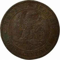 Napoleon III - 2 Centimes, Bare Head - 1857 Big D Lyon, small lion