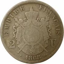 Napoleon III - 2 Silver Francs, Laureate Head - 1868 A Paris
