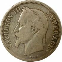 Napoleon III - 2 Silver Francs, Laureate Head - 1868 BB Strasbourg