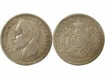Napoleon III - 2 Silver Francs, Laureate Head - 1869 BB Strasbourg