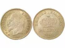 Napoleon III - 20 Silver Centimes , Big Diameter - 1867 A Paris