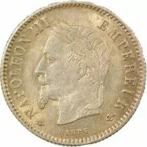 Napoleon III - 20 Silver Centimes , Big Diameter - 1867 A Paris