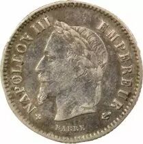 Napoleon III - 20 Silver Centimes , Big Diameter - 1867 BB Strasbourg