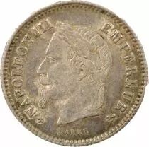 Napoleon III - 20 Silver Centimes , Big Diameter - 1867 BB Strasbourg
