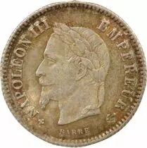 Napoleon III - 20 Silver Centimes , Big Diameter - 1867 BB Strasbourg